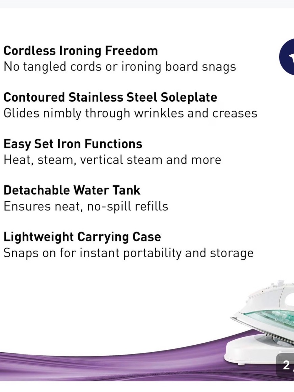 Panasonic cordless iron - Picture 5 of 9